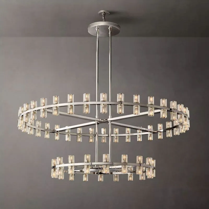 Arcachones Led Round Two-tier Chandelier 60"