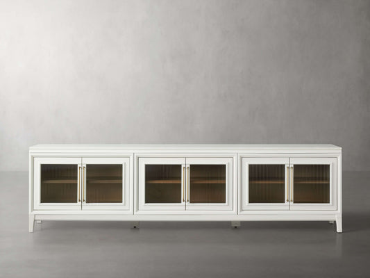 Rowan Media Console with Reeded Glass Doors