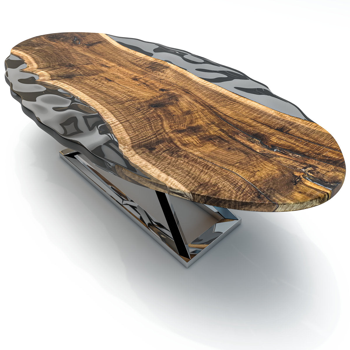 Abruzzo Oval Walnut Wood Dining Table