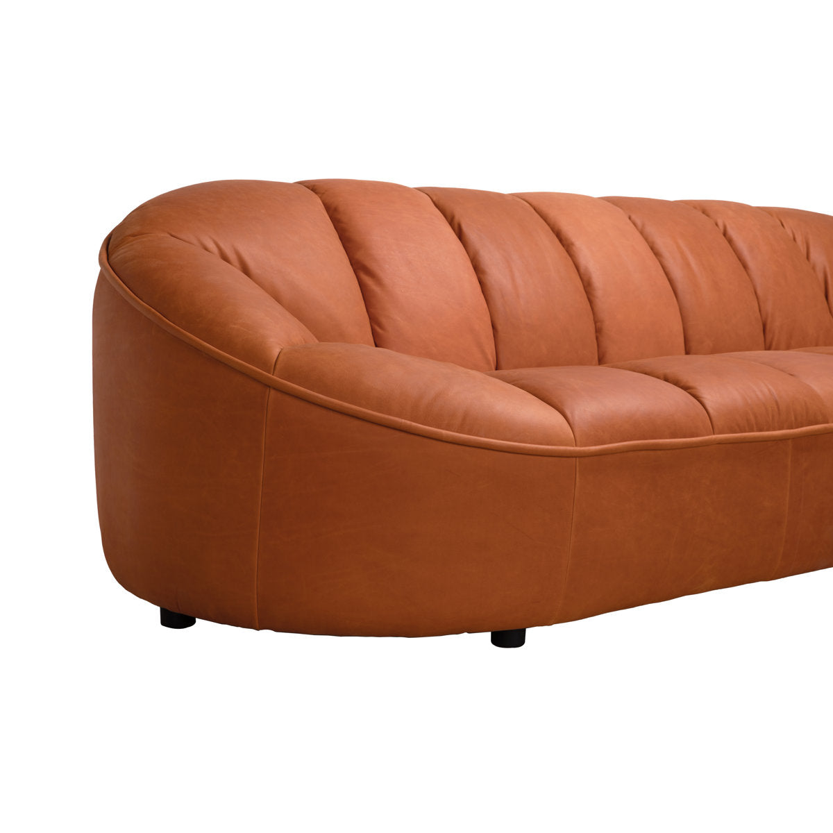 Noir Amadeus Sofa Roman Red Leather