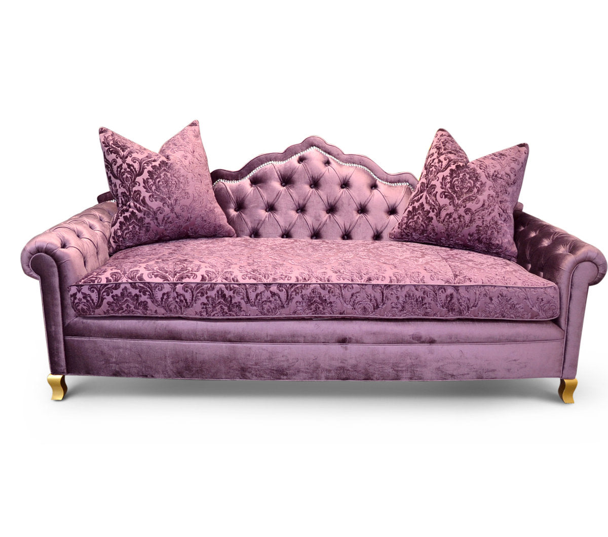 Haute House Home Angel 88 Velvet Rolled Arm Sofa With Reversible Cushions