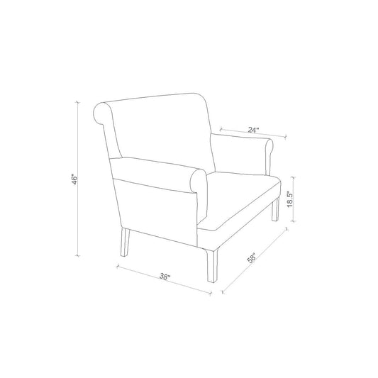 Ardmore 58" Limited Edition Rolled Arm Loveseat