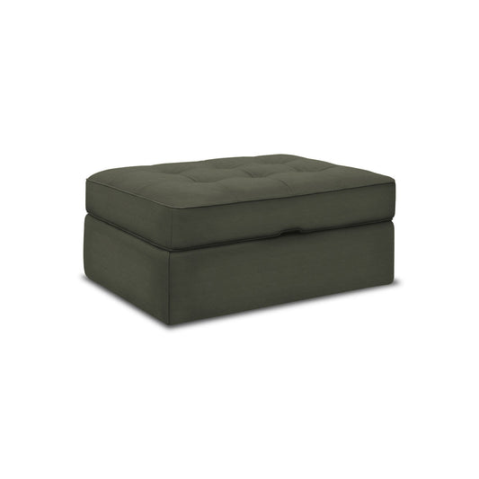 Eleanor Rigby Arizona 42 Wide Genuine Leather Tufted Rectangle Storage Ottoman