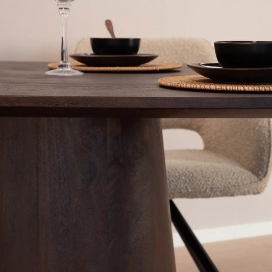 Aron Oval Solid Wood Dining Table