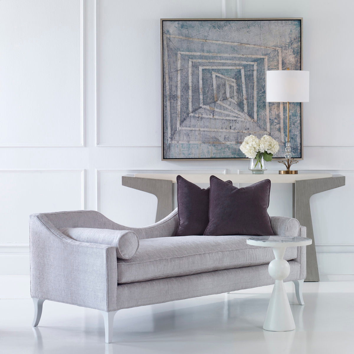 Ambella Audrey Square Arms Chaise Lounge