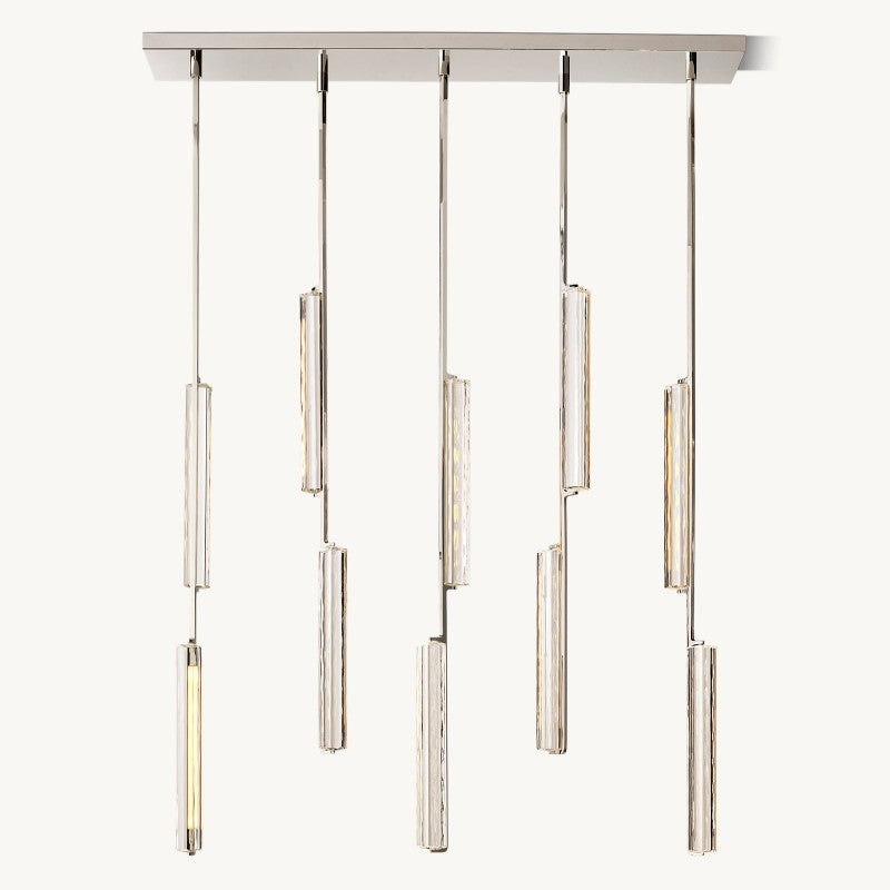 Audubon Crystal Linear Dining Room Chandelier 54"