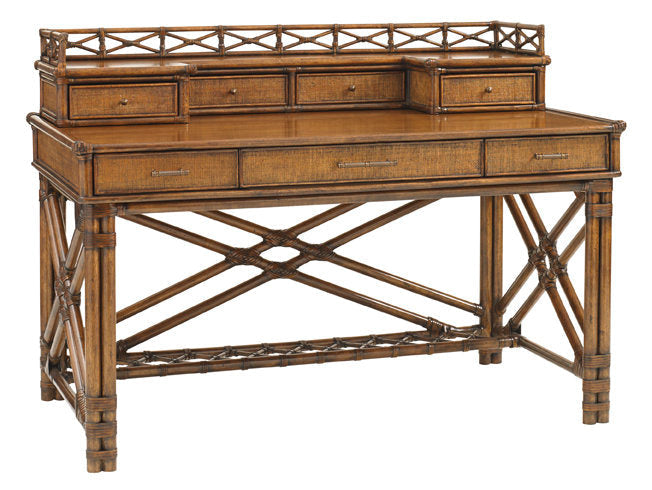 Bali Hai Solid Wood Desk with Hutch and Chair Set
