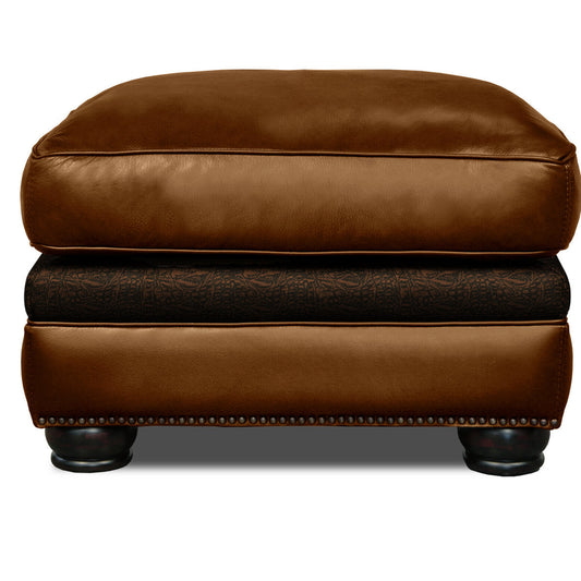 Eleanor Rigby Bethesda 30 Wide Genuine Leather Rectangle Standard Ottoman