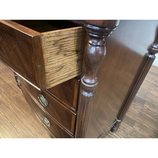 Bow Front Mahogany Chest