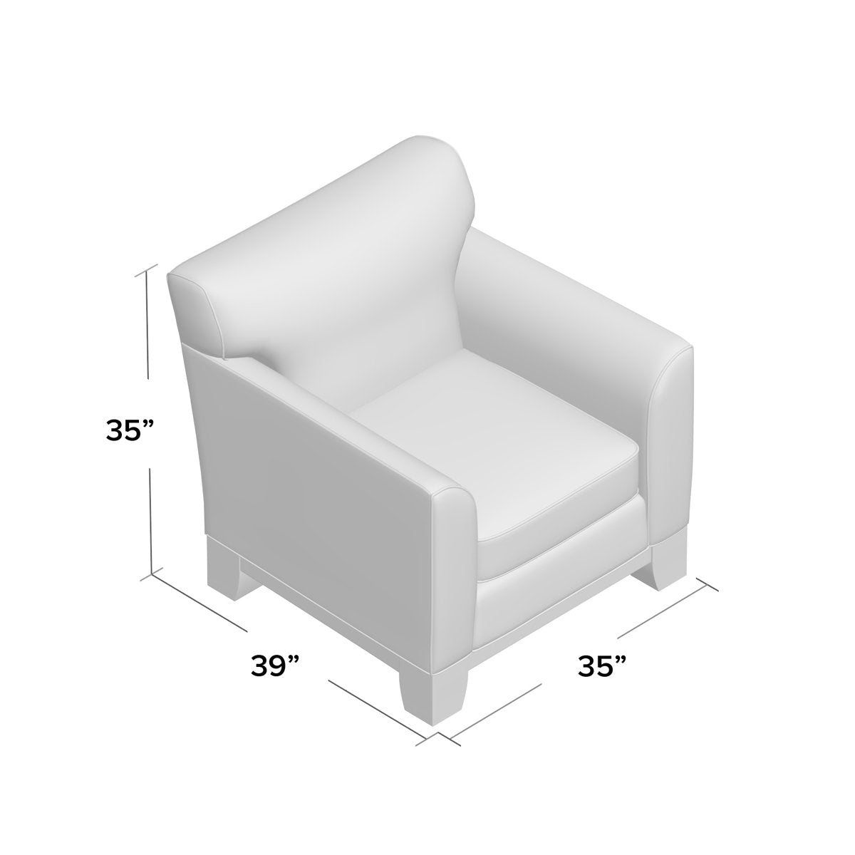 Duralee Breese 35 Wide Down Cushion Armchair