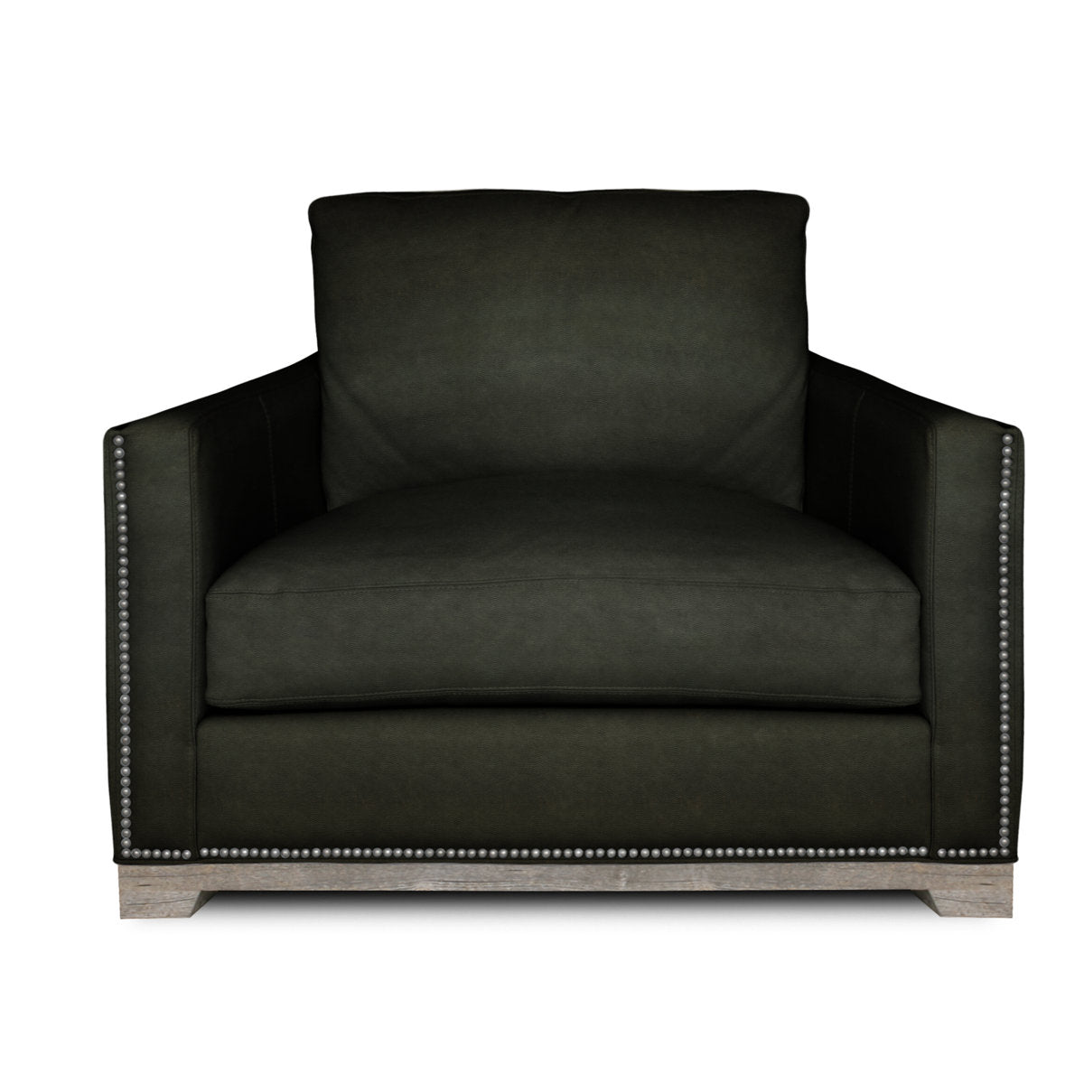 Brooklyn Leather Club Chair Chair with Ottoman