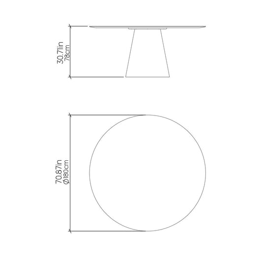 C么nica Round Dining Table
