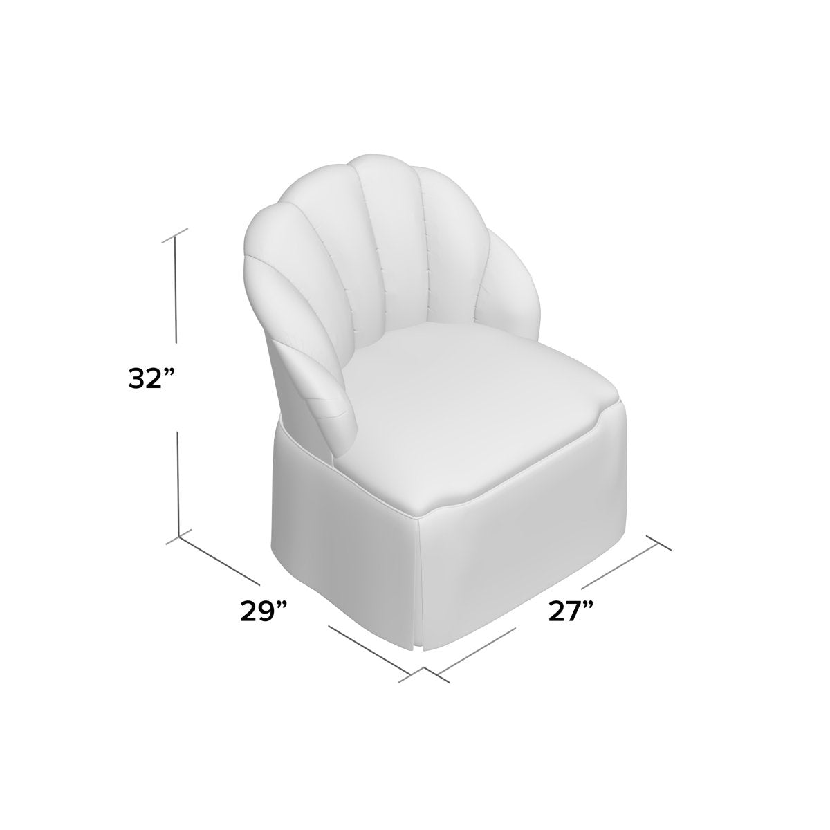 Camille Slipper Chair Chair with Ottoman