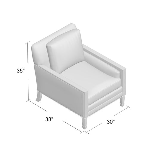 Duralee Capucine 38 Wide Down Cushion Armchair