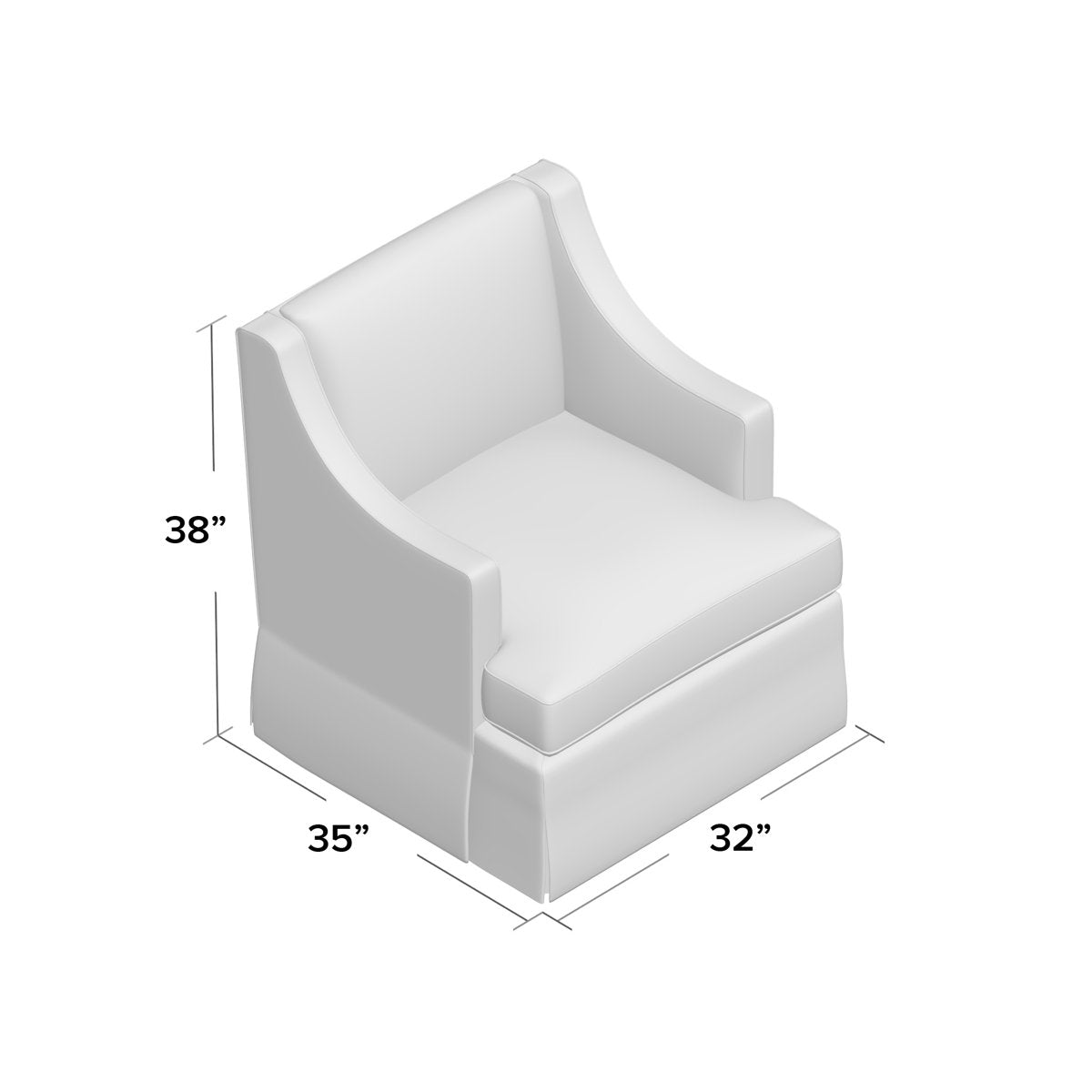 Duralee Cardiff 32 Wide Down Cushion Slipcovered Armchair