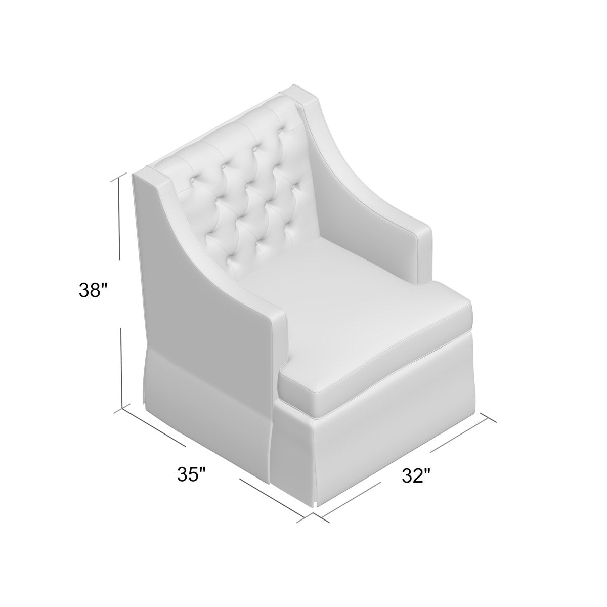 Duralee Carmel 32 Wide Down Cushion Slipcovered Armchair
