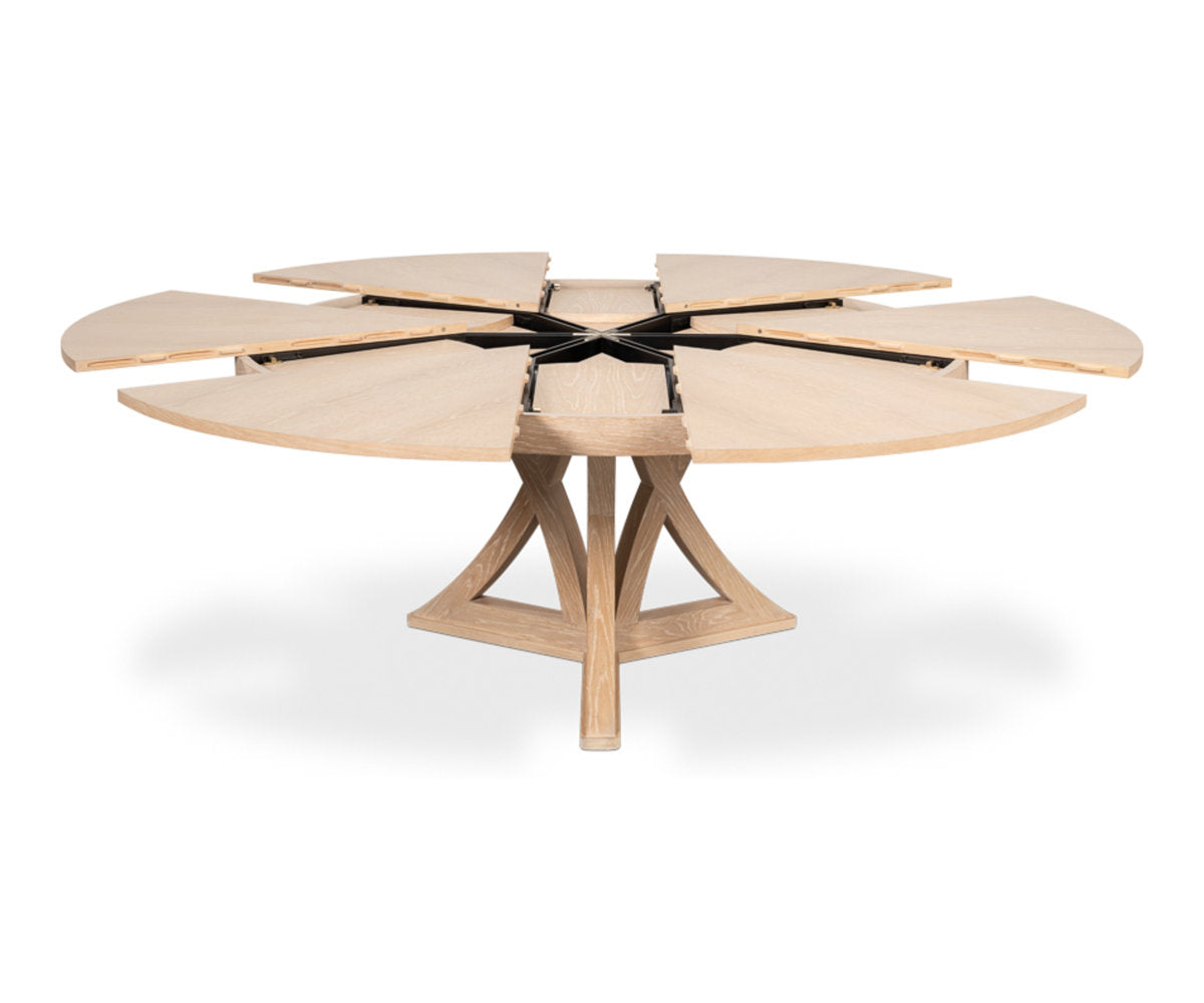 Casual Round Solid Oak Dining Table