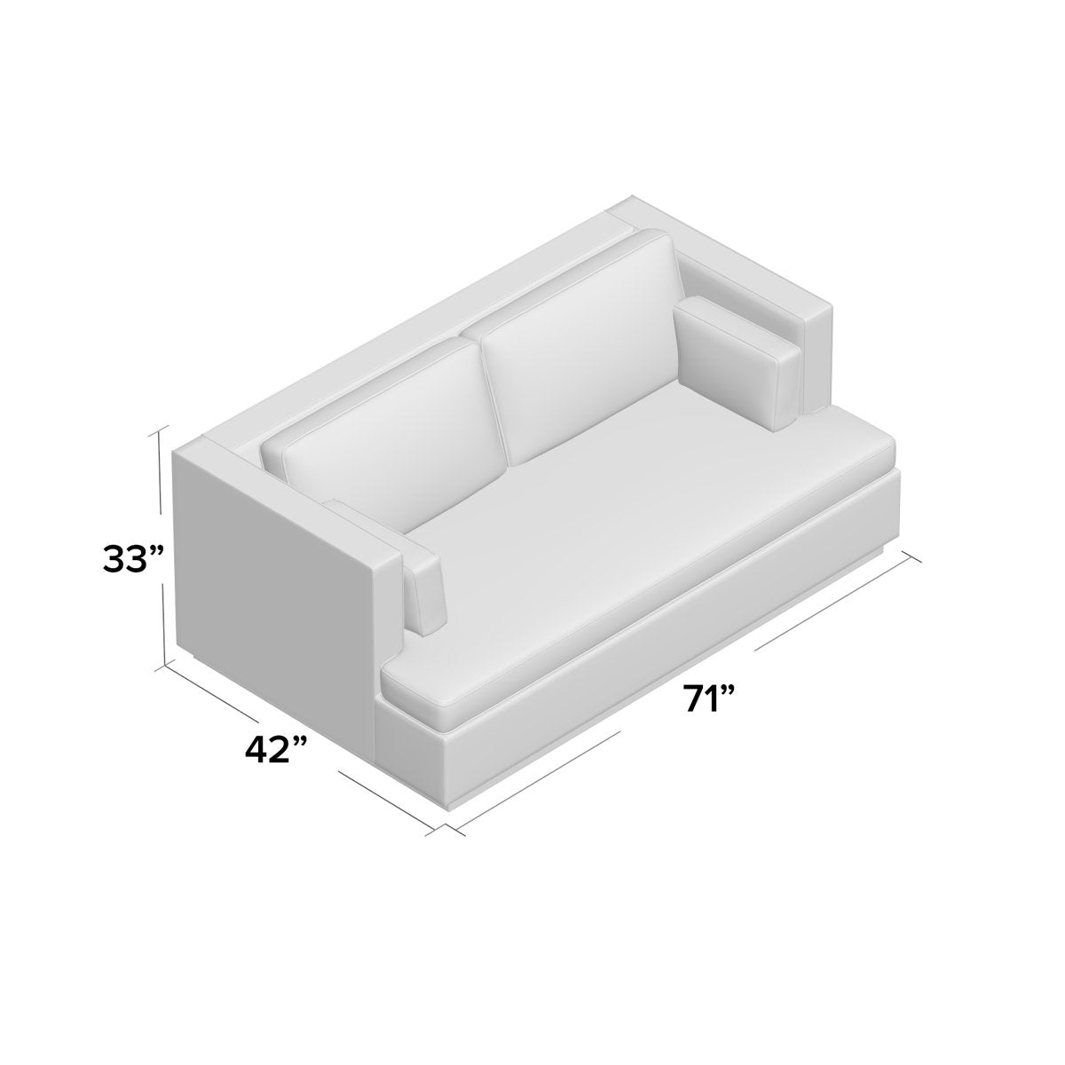 Duralee Central Park Square Arm Sofa
