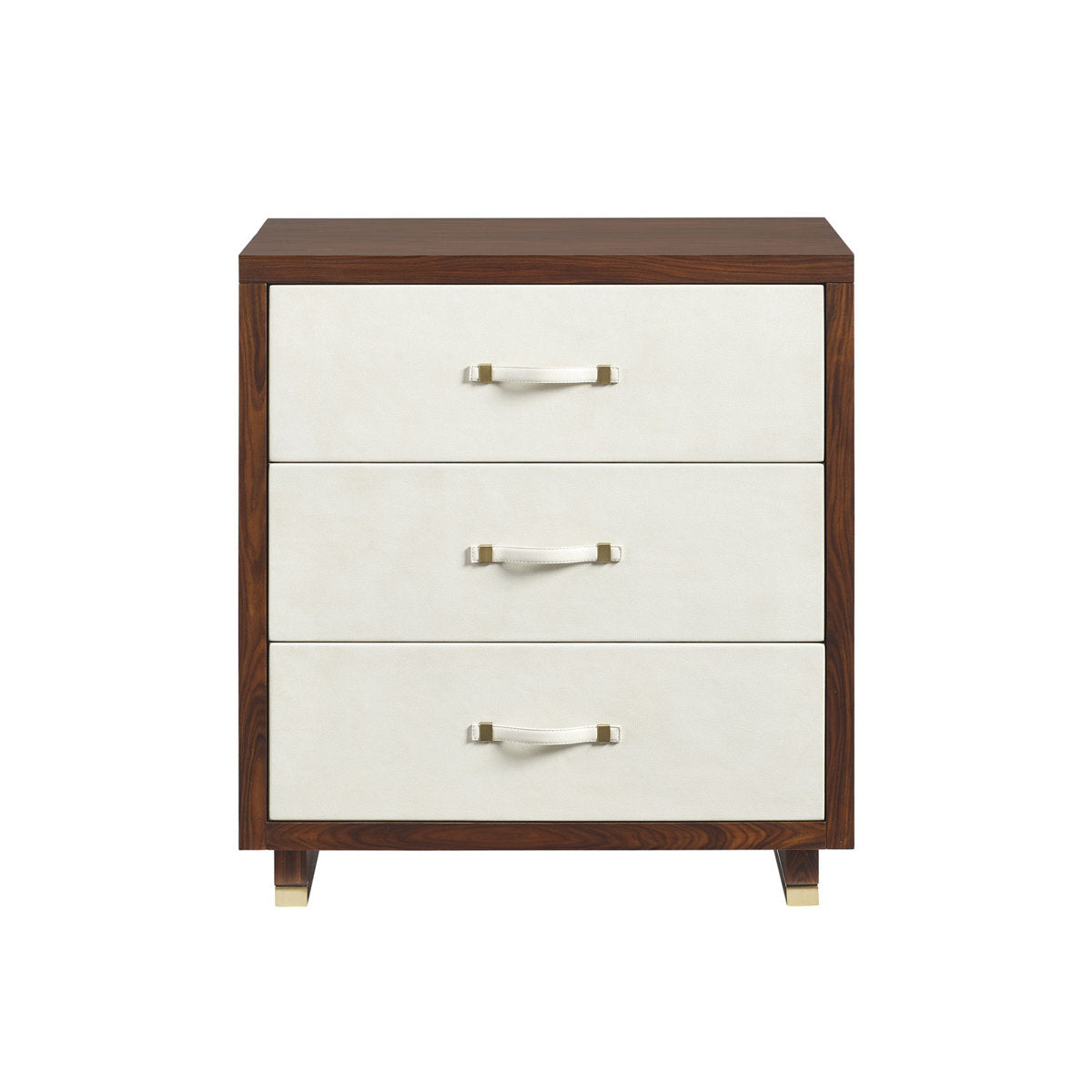 Chapman 3 - Drawer Nightstand in Brown/White