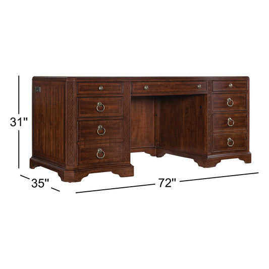Hooker Furniture Charleston 72 W Rectangle Executive Desk