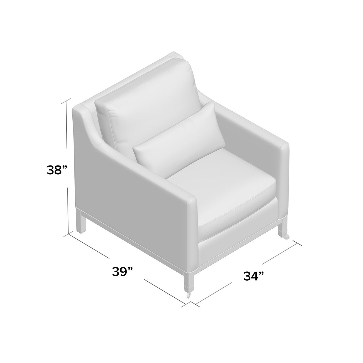 Chelsea Armchair Chair with Ottoman