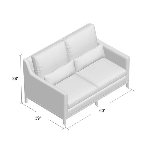 Duralee Chelsea 60 Square Arm Loveseat