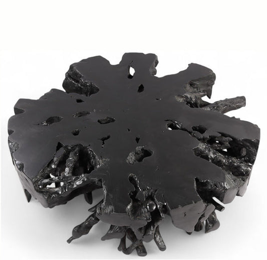 Dyag East 63 Inch D Round Black Organic Teak Root 3