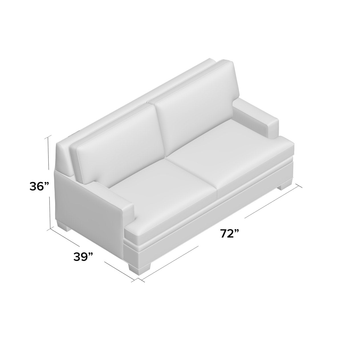 Duralee Columbia Recessed Arm Loveseat
