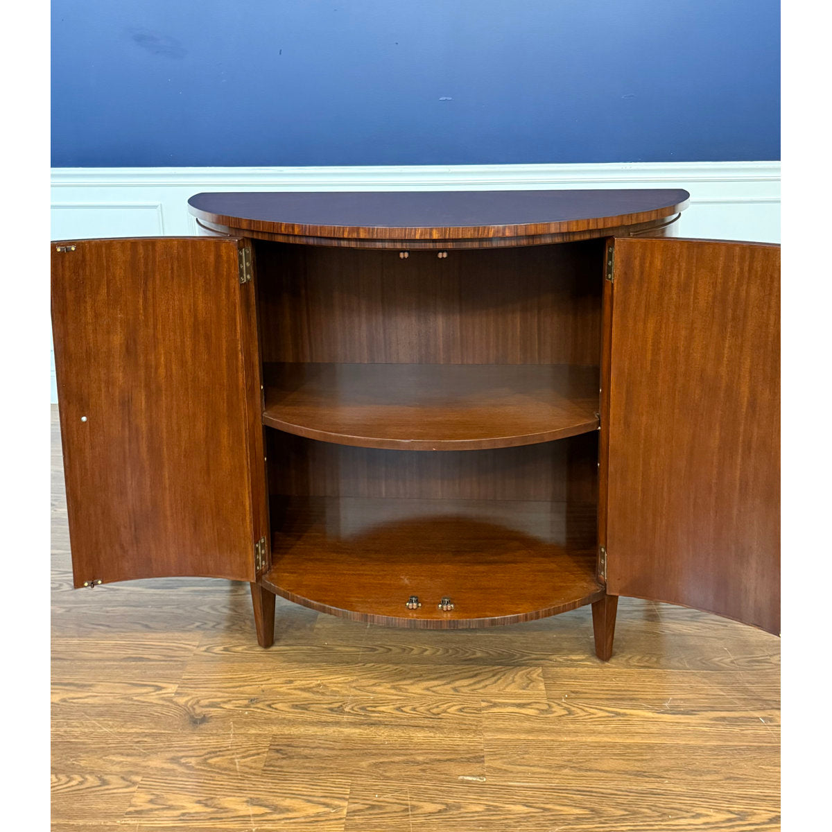 Leighton Hall Furniture Demilune Accent Cabinet