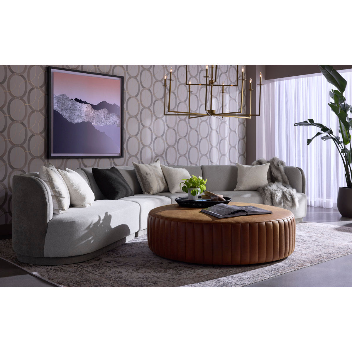 Divano Ottoman - Lucia Tobacco Leather