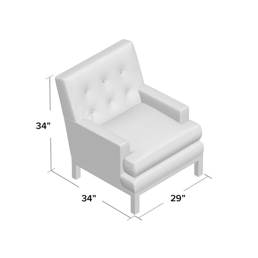 Duralee Downtown 34 Wide Tufted Down Cushion Armchair