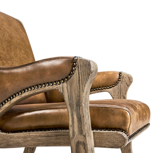Echo Canyon Leather Arm Chair (Set of 2)