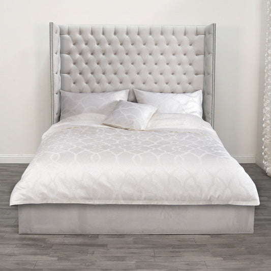 Edifice Upholstered Wingback Bed