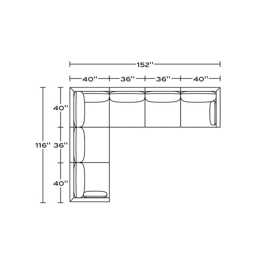 Benchmade Modern Eva Corner Sectional 152 X 116