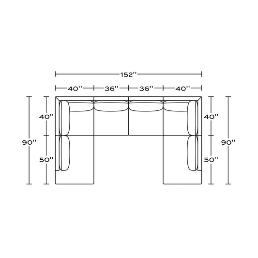 Benchmade Modern Eva U Shaped Bumper Sectional