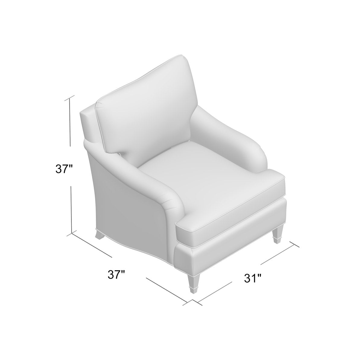 Ambella Everton 31 Wide Down Cushion Armchair