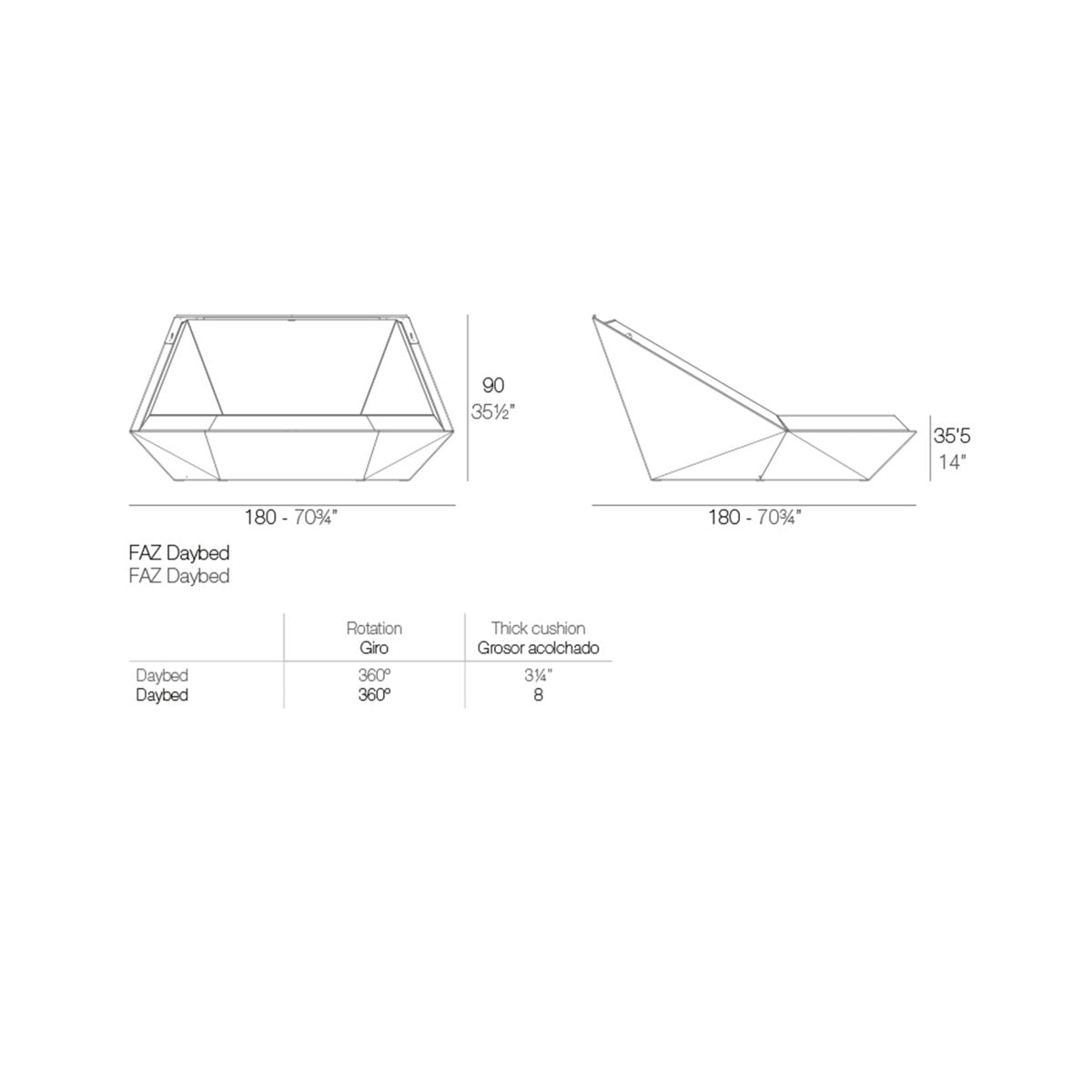 Faz - Resin Daybed - Basic