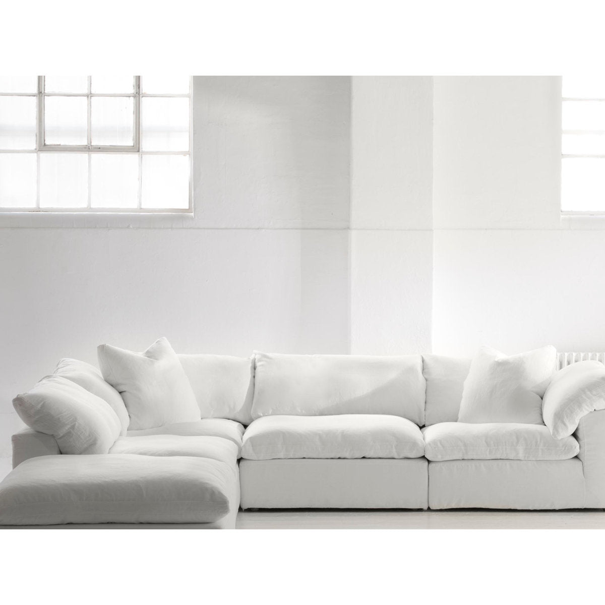 Andrew Martin Truman White Footstool