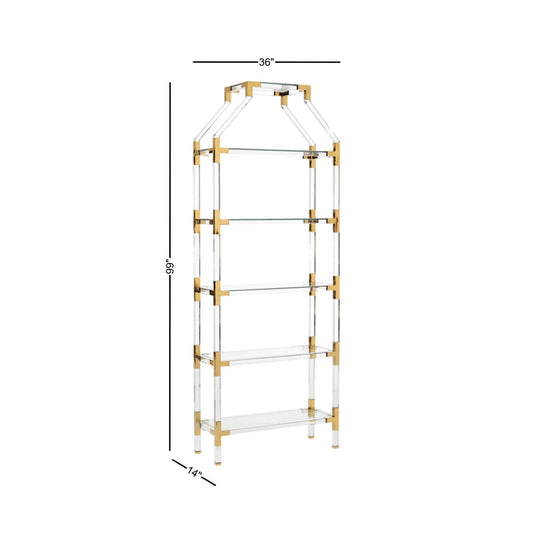 Chelsea House Gainsboro 99 H X 36 W Etagere Bookcase