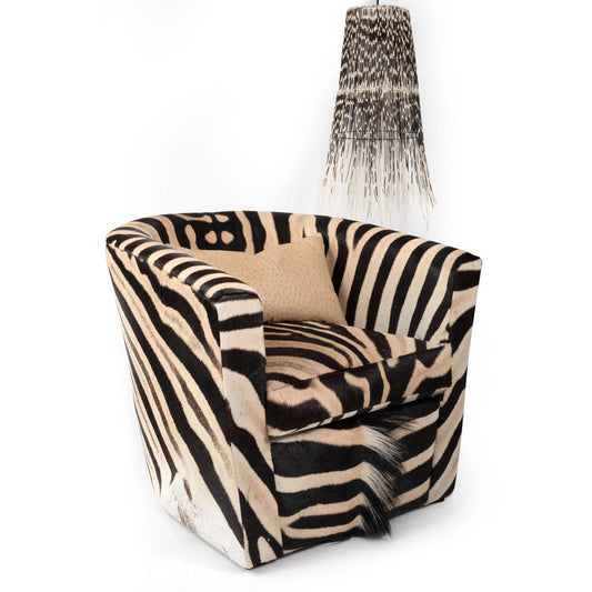 Genuine Hide Barrel Chair