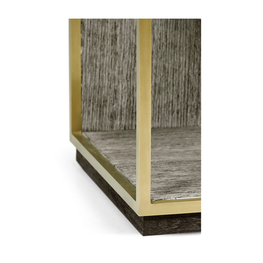 Geometric 1 - Drawer Solid Wood Nightstand