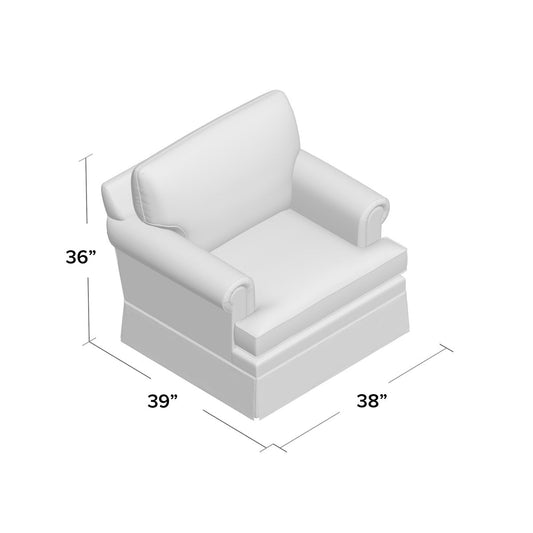Duralee Georgetown 39 Wide Down Cushion Slipcovered Armchair