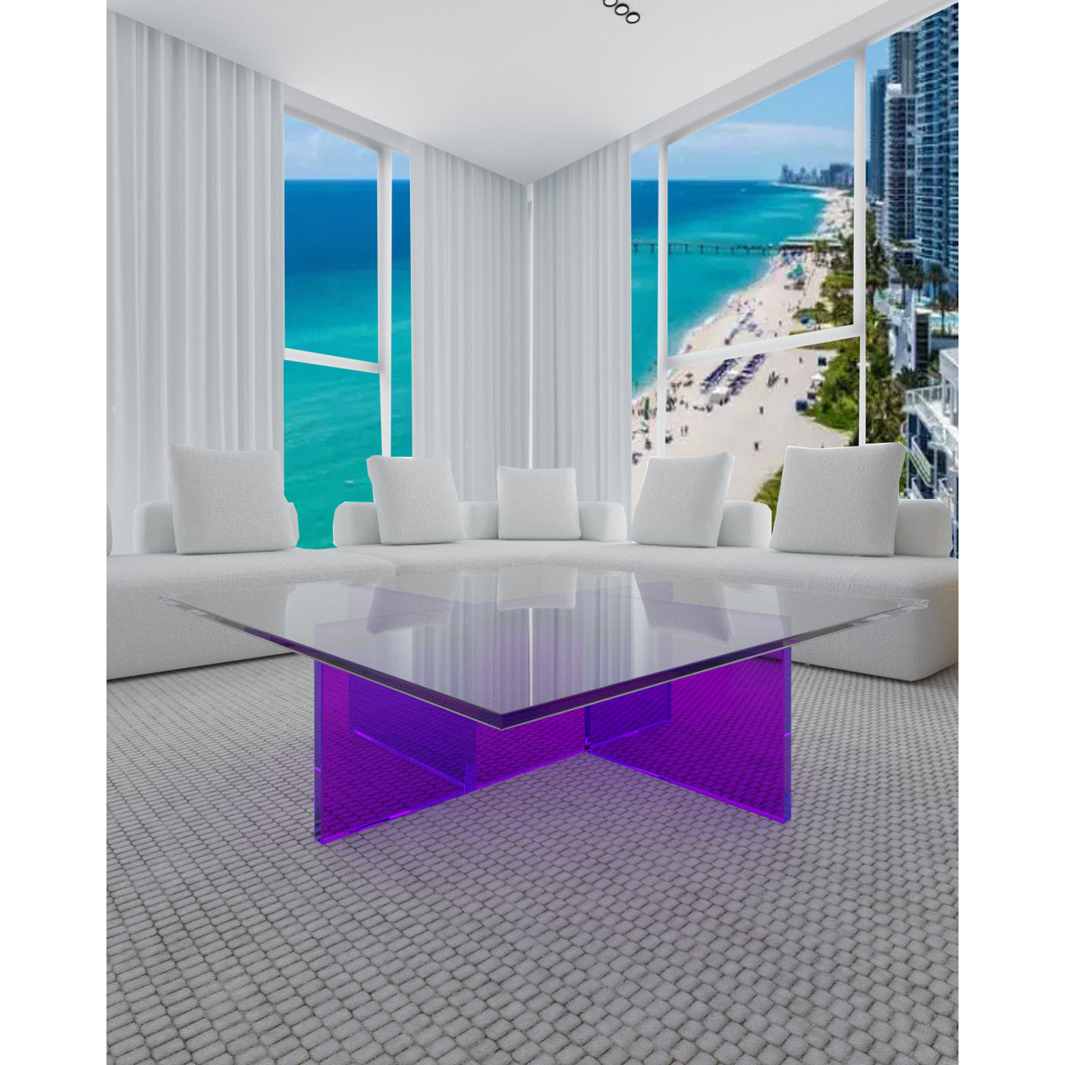 Gusto Design Collection Sunny Coffee Table Purple