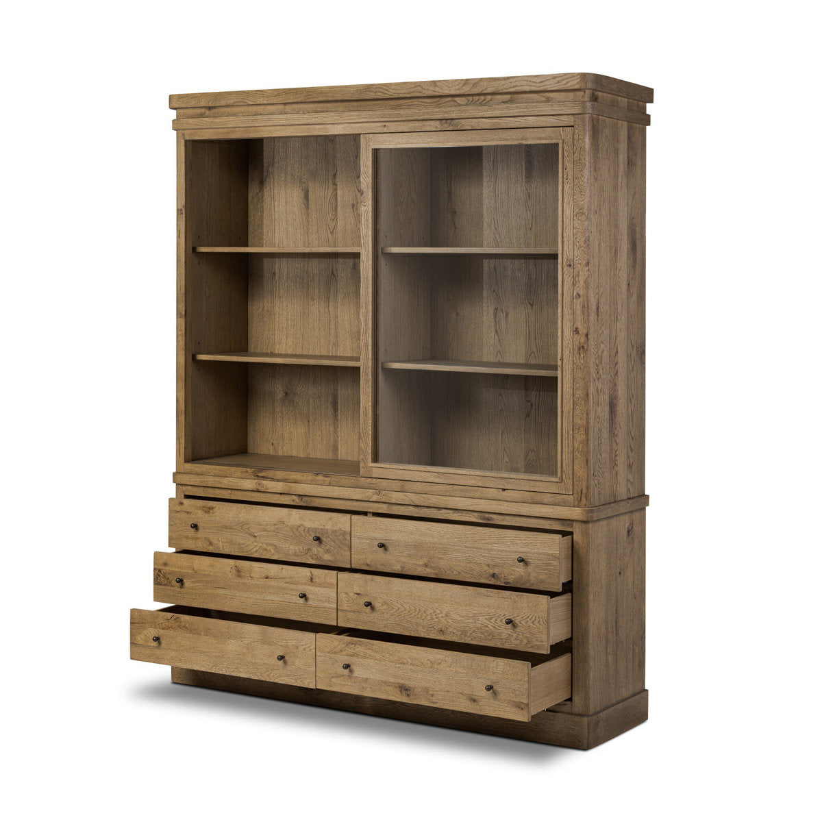 Four Hands Grand Cabinet Honey Brown Oak