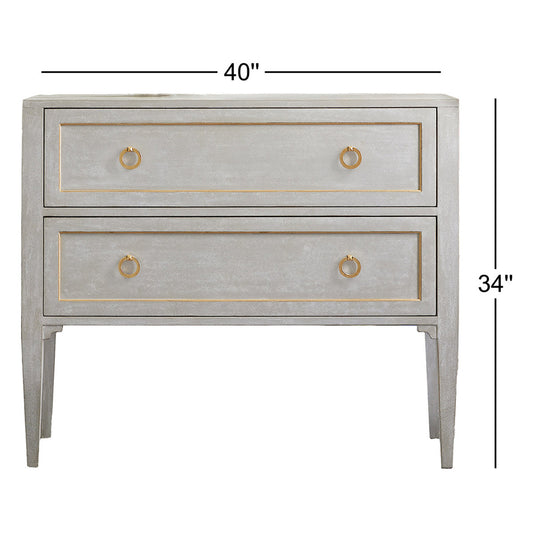 Modern History Home Gustavian 2 Drawer Accent Chest