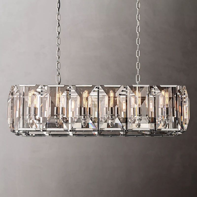 Harlow Crystal Rectangular Chandelier 42"