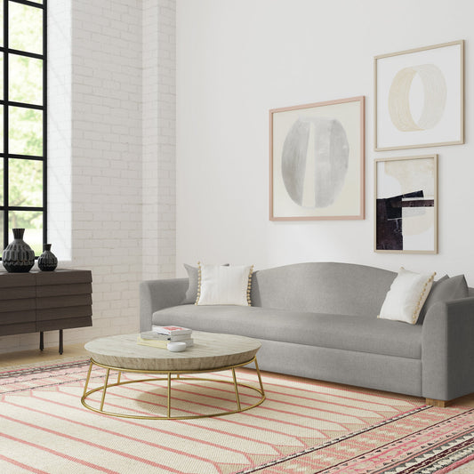 Horatio Camelback Taper Curved-Arm Loveseat