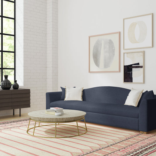 Horatio Camelback Taper Curved-Arm Sofa