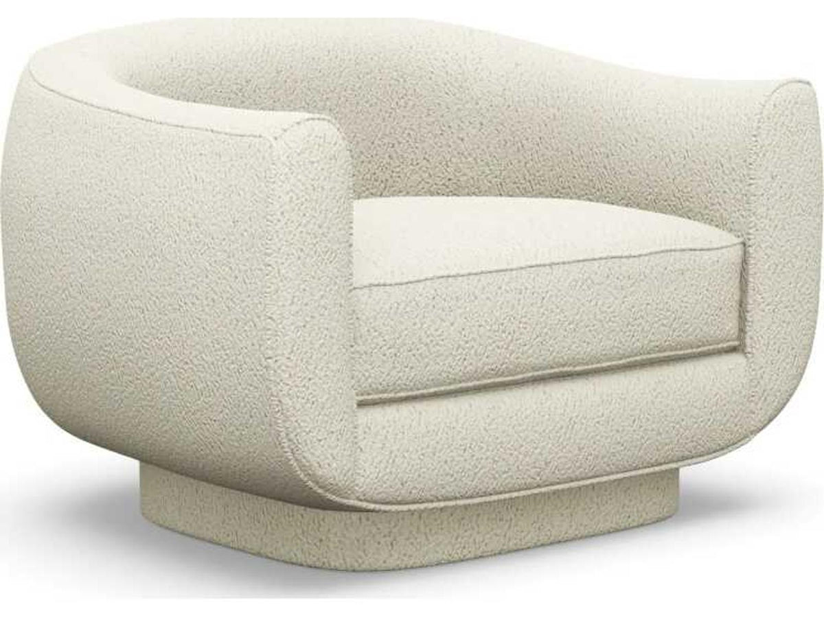 Spectrum Swivel Cream Faux Leather Accent Chair