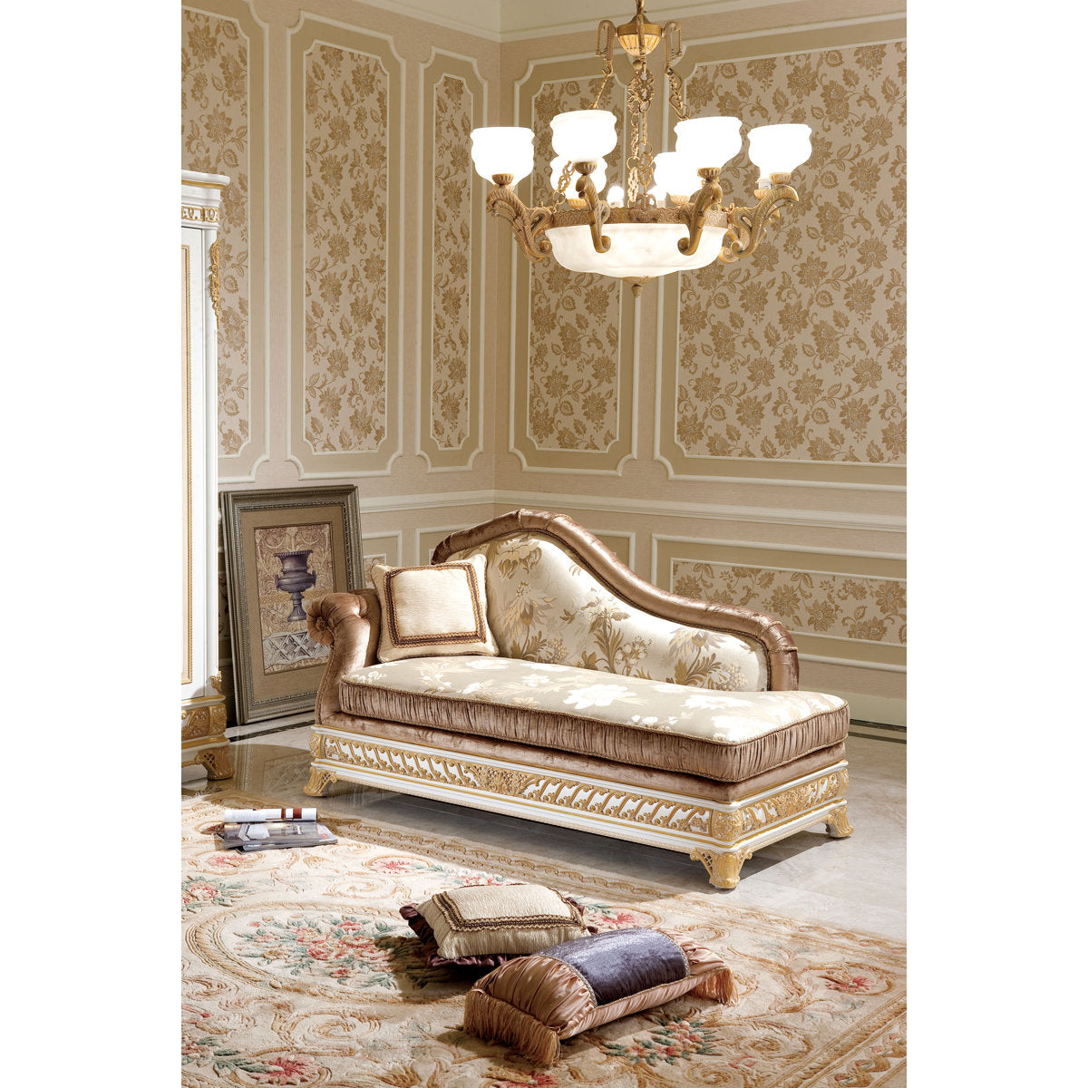 Joleah Velvet Chaise Lounge